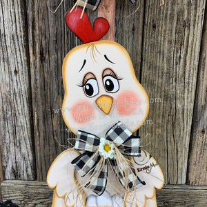 Farmhouse chicken decoration, Rooster decor, chicken decor, Farmhouse sign, wooden chicken, primitive chicken, kitchen rooster centerpiece,