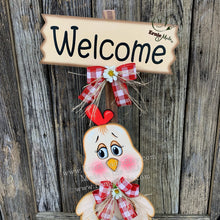 Load image into Gallery viewer, Farmhouse chicken decoration, Rooster decor, chicken decor, Farmhouse sign, wooden chicken, primitive chicken, kitchen rooster centerpiece,
