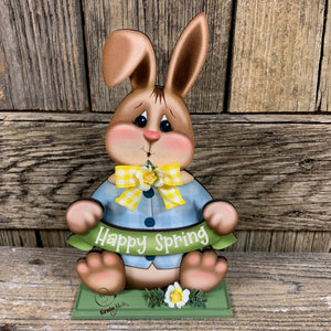 Spring Decoration, Easter Bunny Tiered tray decor, chocolate bunny, Vintage Easter Farmhouse decor, wood Bunny shelf sitter, Primitive Bunny